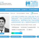 les recours en cas de placement abusif
