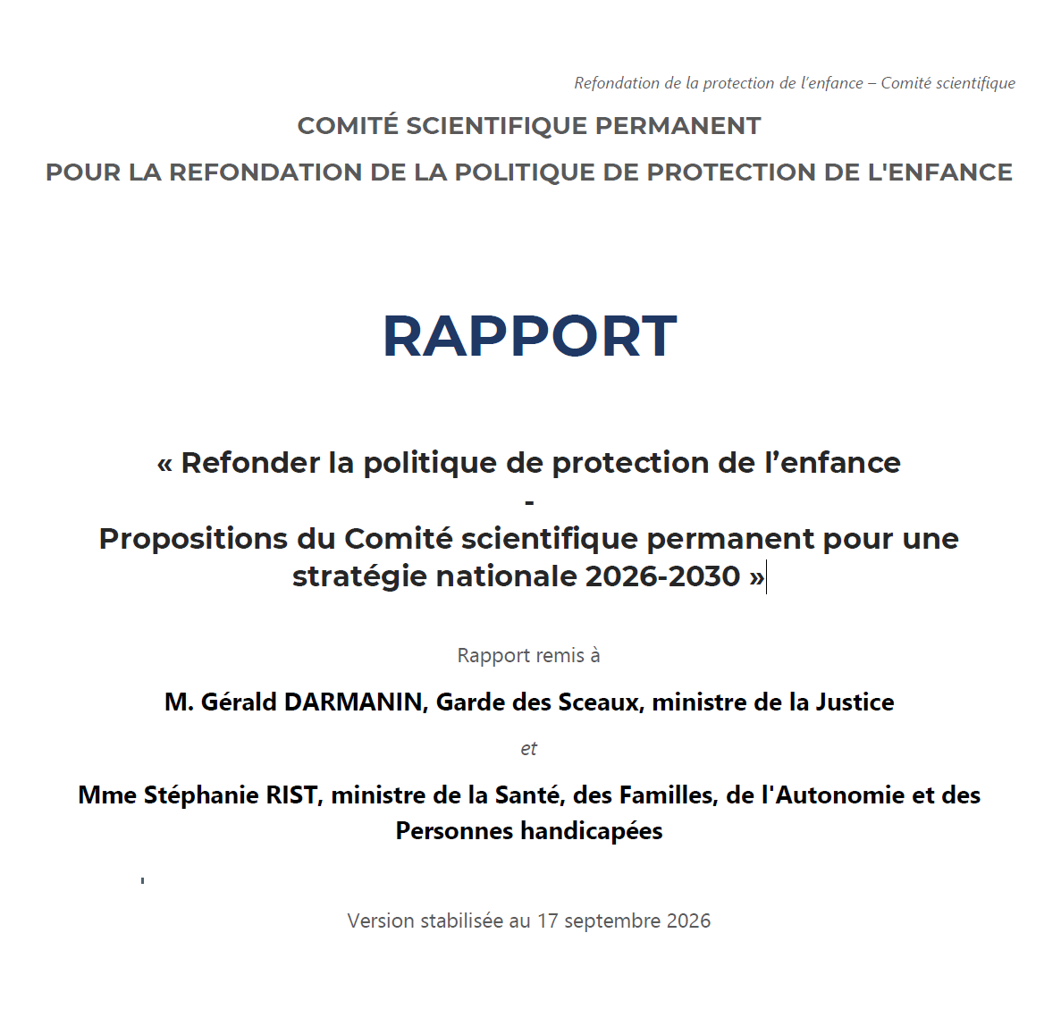 Placements évitables/abusifs et refondation de la protection de l’enfance en 2026